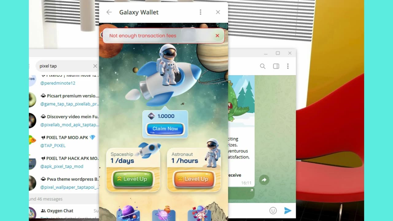 new mining mini app telegram wallet galaxy wallet