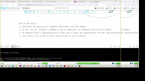 Cisco Modeling Labs 2.8 RIP v1 exercise lab