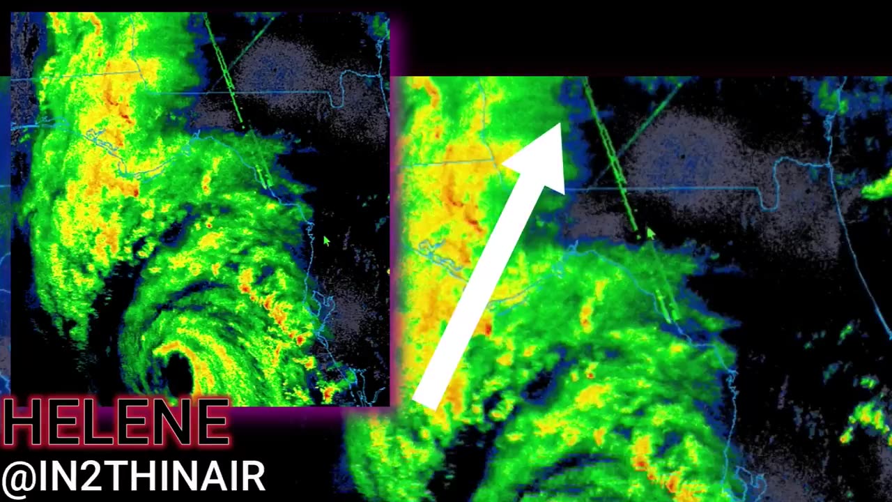 Hurricane Helene's Apparent Anomalies Seen on Satellite Imagery