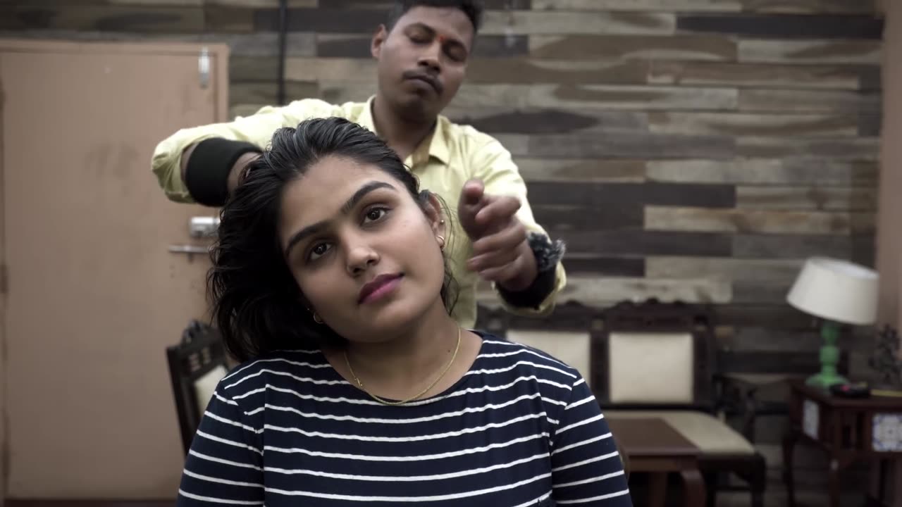 She Knows How to Enjoy ASMR Head Massage and She Slept _ Indian Massage (1080p)