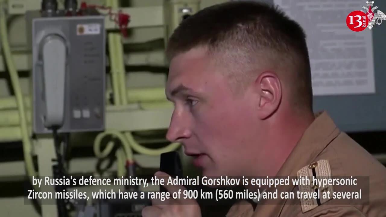 Russian frigate armed with hypersonic missiles conducts drills in Atlantic
