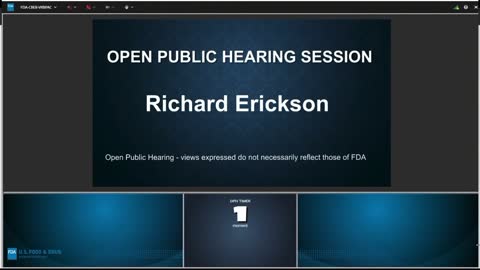 Richard Erickson FDA Testimony