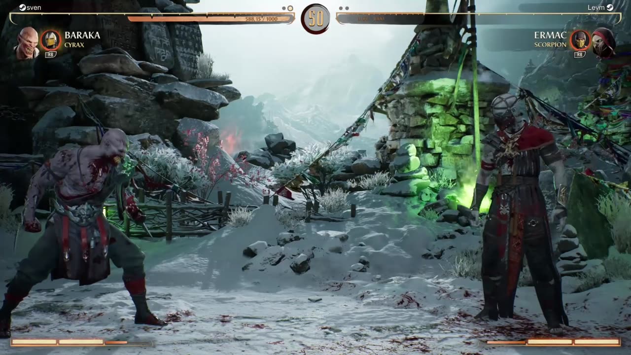 MK1 Ermac vs Baraka Online Versus