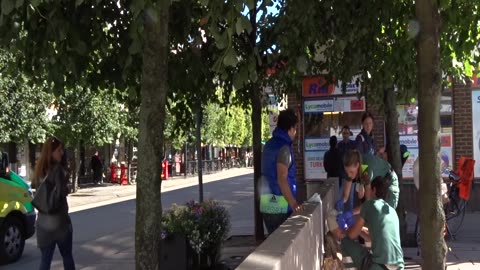 Äldre kvinna skadad på Södergatan i Helsingborg 22 Aug. 2017