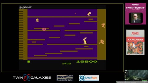 Atari 2600 EMU - Kangaroo - Game Novice X/X - 31,300
