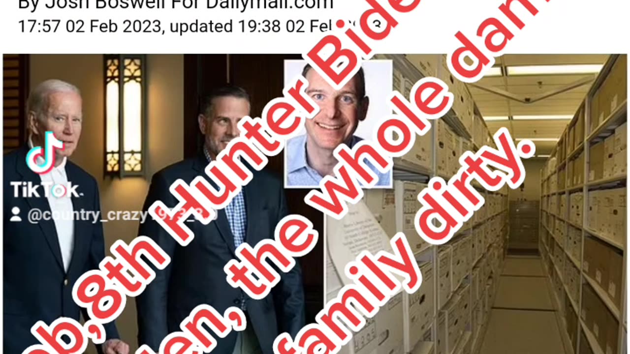 February 8th the hearing start on Hunter Biden the dirty family