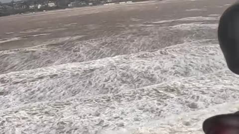 Kitesurfing During Winter Storm in the UK