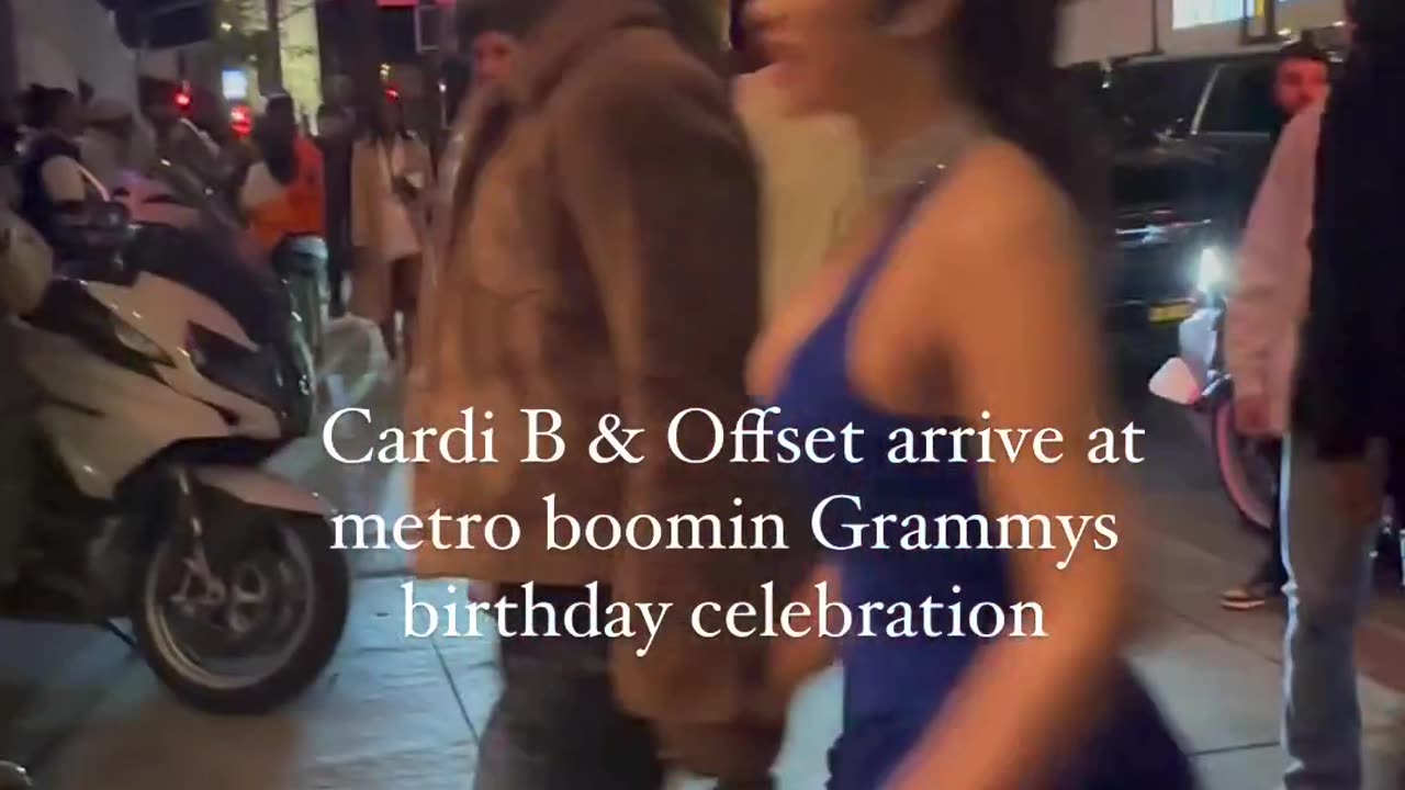 Cardi B & Offset Arrive at Metro Boomin Grammy Bday Party With Legend Already Made