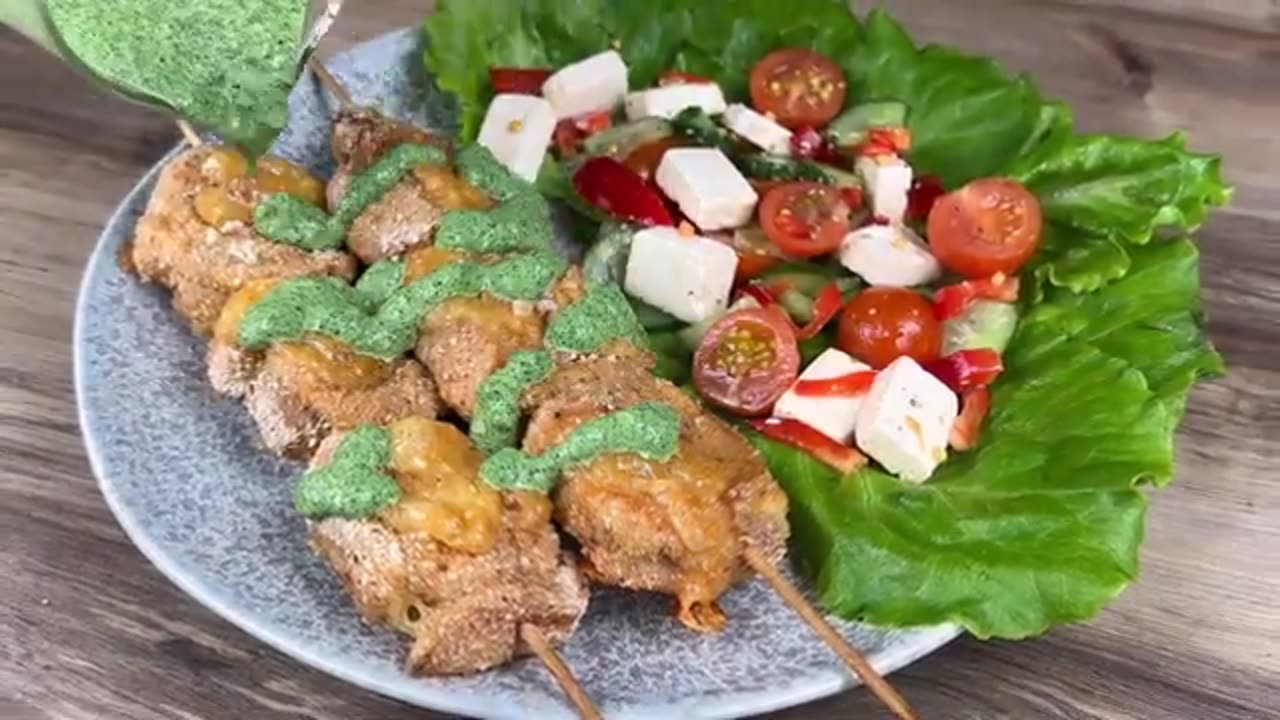 A simple chicken trick. Try chicken skewers this way