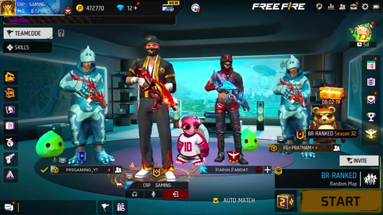 PUSH TO TOP 1 GRANDMASTER - RANKED 😎👽#NONSTOPGAMING #2BGAMER​​ #FREEFIRELIVE​​ #AJJUBHAILIVE​