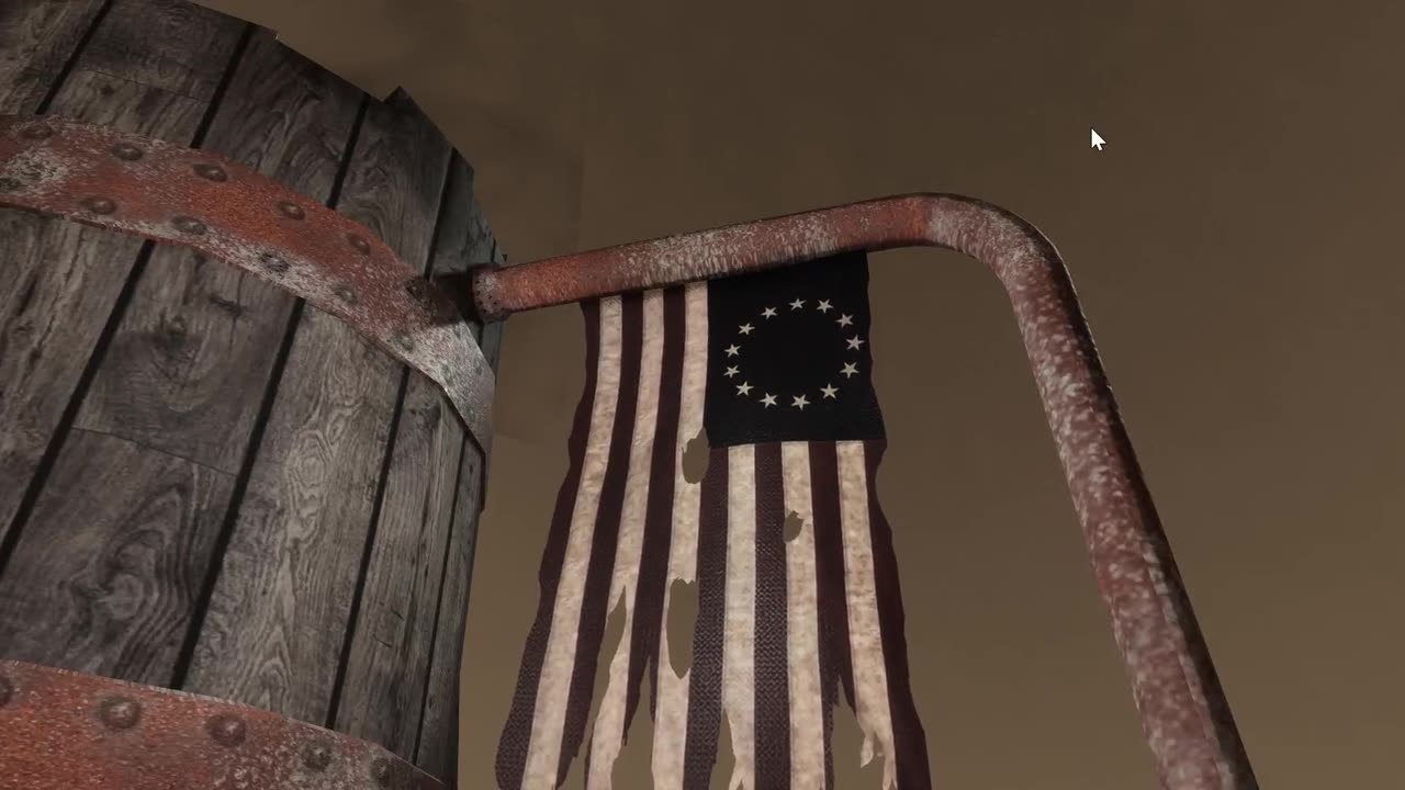 Animated Rusty Betsy Ross Flag