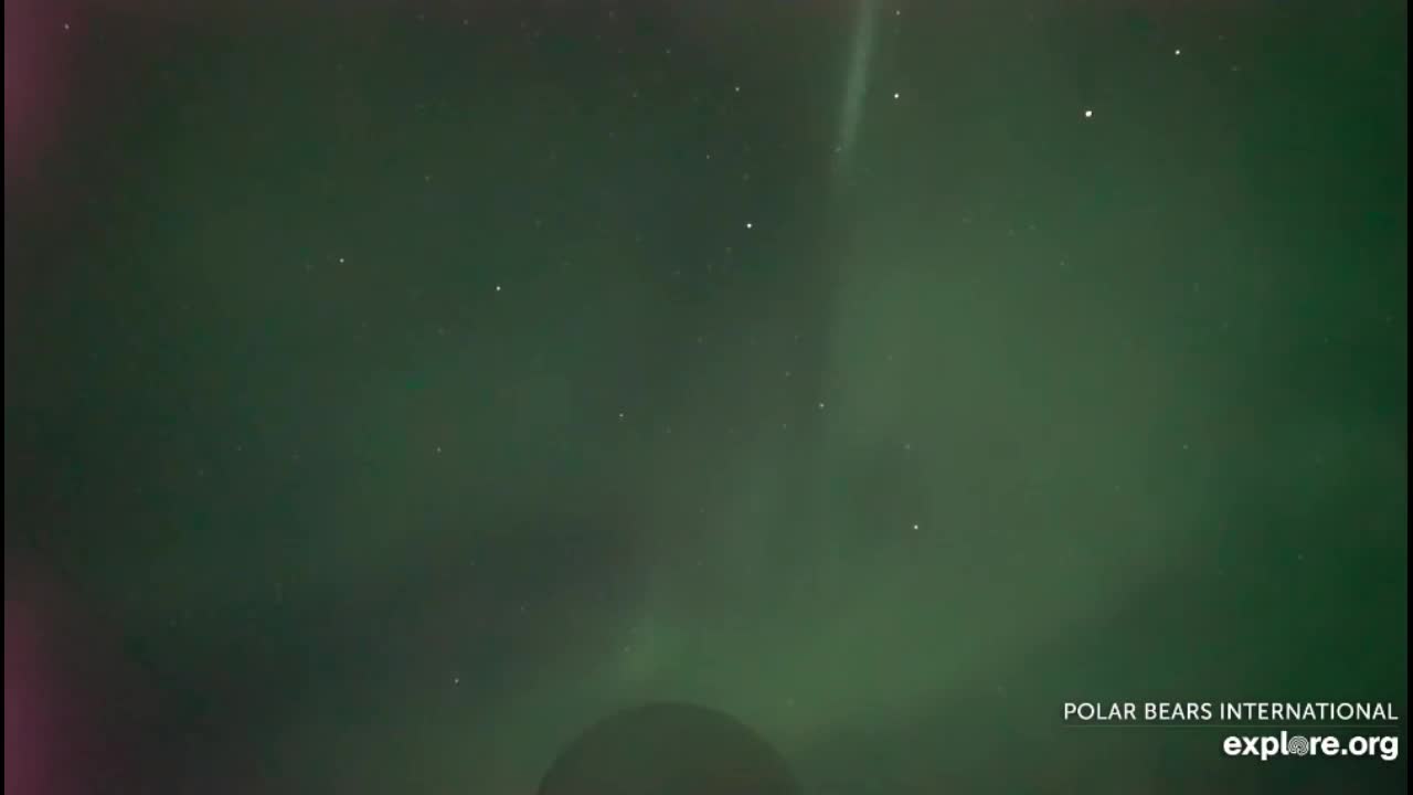 Two meteors on aurora borealis explore.org live cam on 5th of February 2022