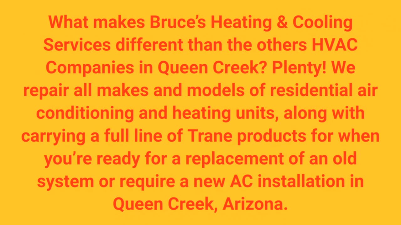 Bruce's Air Conditioning & Heating | AC Installation in Queen Creek, AZ