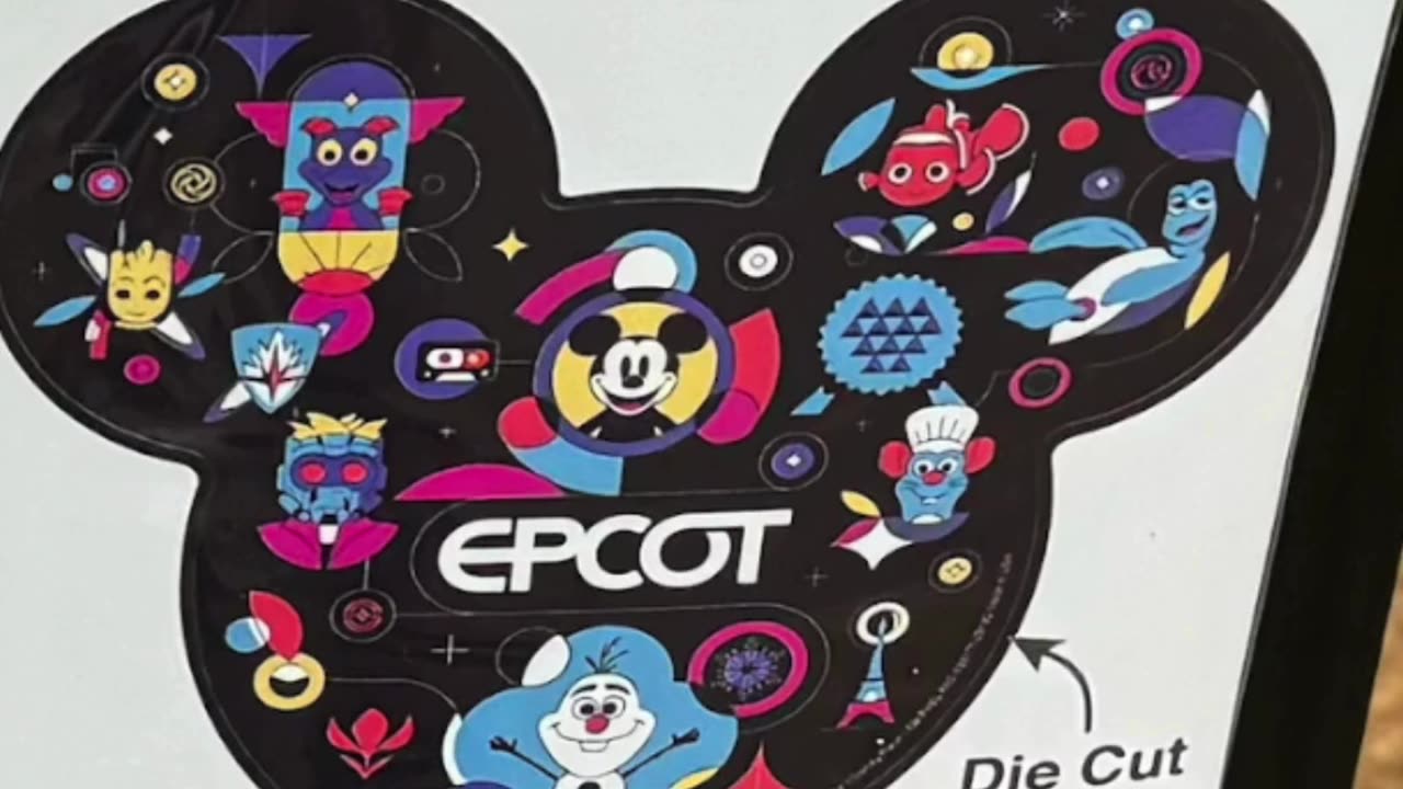 Walt Disney World Epcot Mickey Mouse Diecut Vinyl Character Magnet #shorts