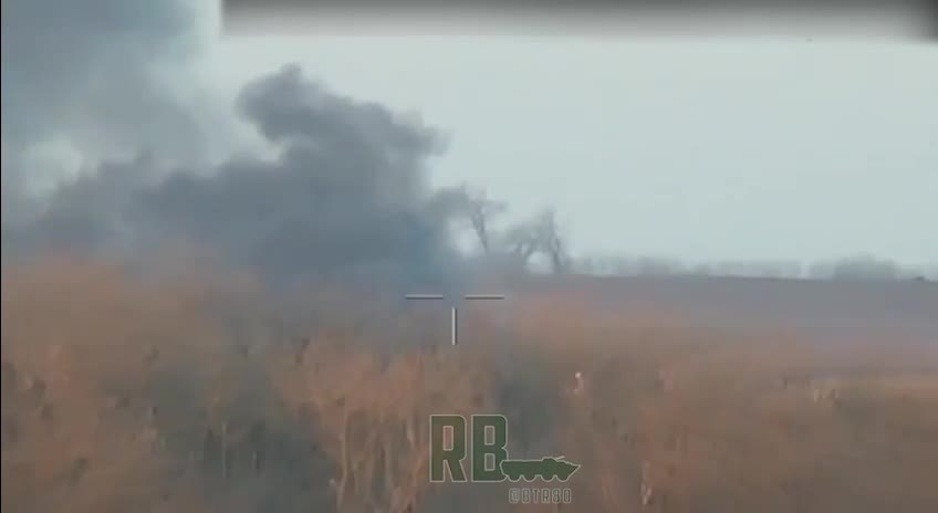 The Russian military destroys an armored AFU vehicle near Svatovo with two ATGMs.