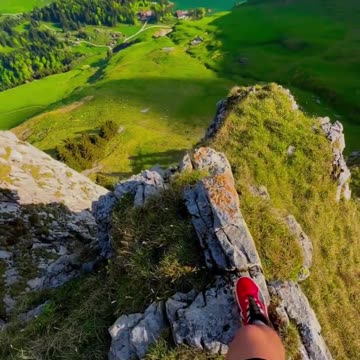 Picturesque Lake Seealpsee, Switzerland #naturalbeauty