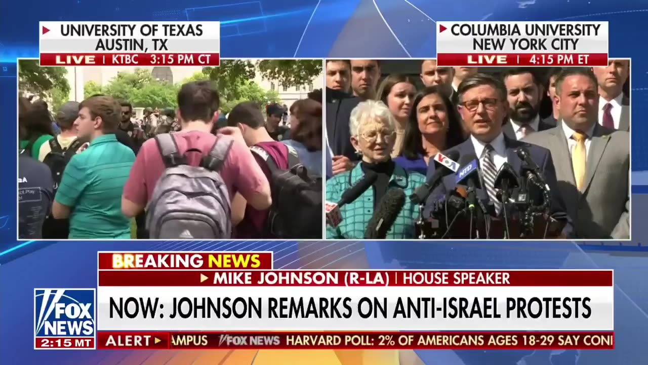 Mike Johnson at Columbia University - Stop Anti-Jewish Demonstrations