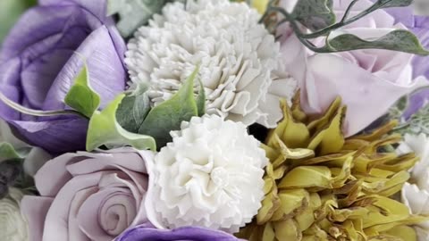 Purple Speckled Peony Bouquet