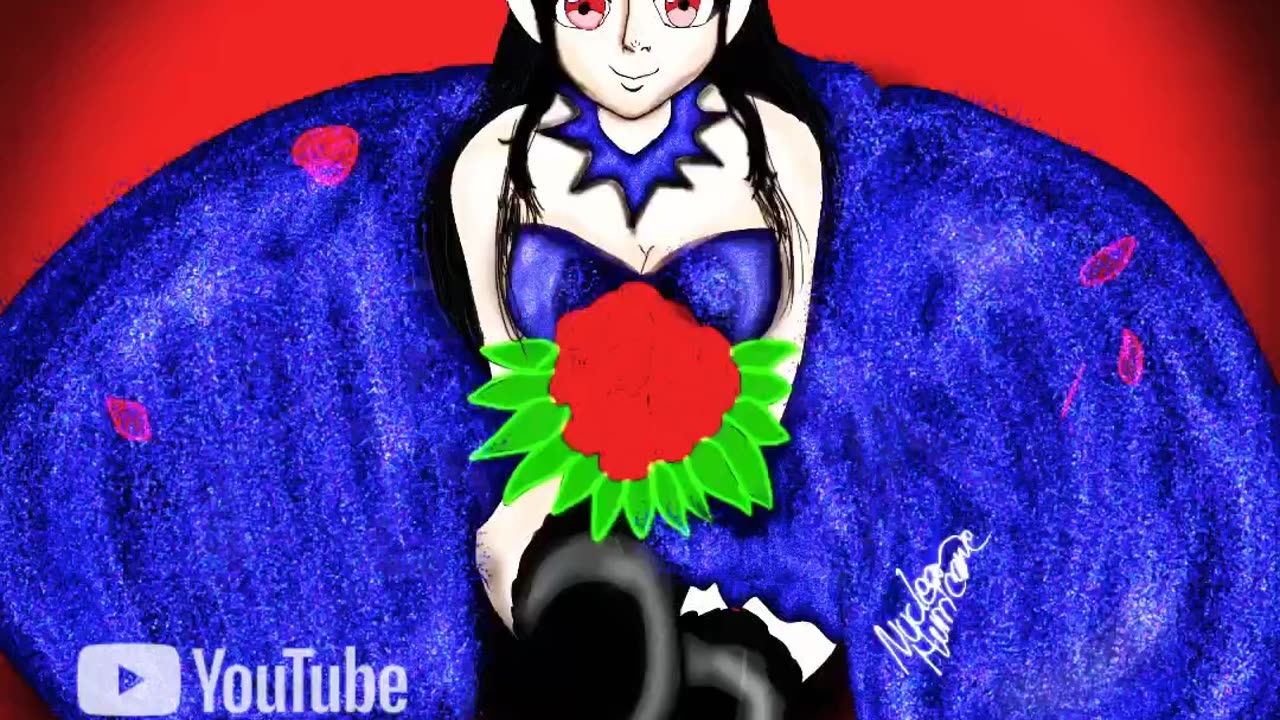 Oc nuclear speedpaint with a starry dress