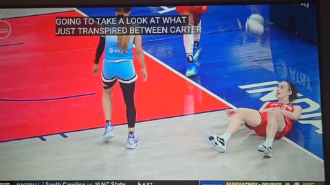 Chicago Sky Guard Chennedy Clark Pushes Caitlin Clark, Common Foul Called
