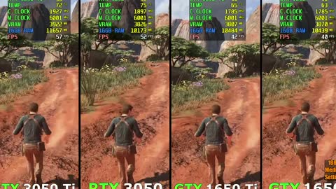 RTX 3050 vs RTX 3050 Ti vs GTX 1650 vs GTX 1650 Ti - Gaming Test - How Big is the Difference