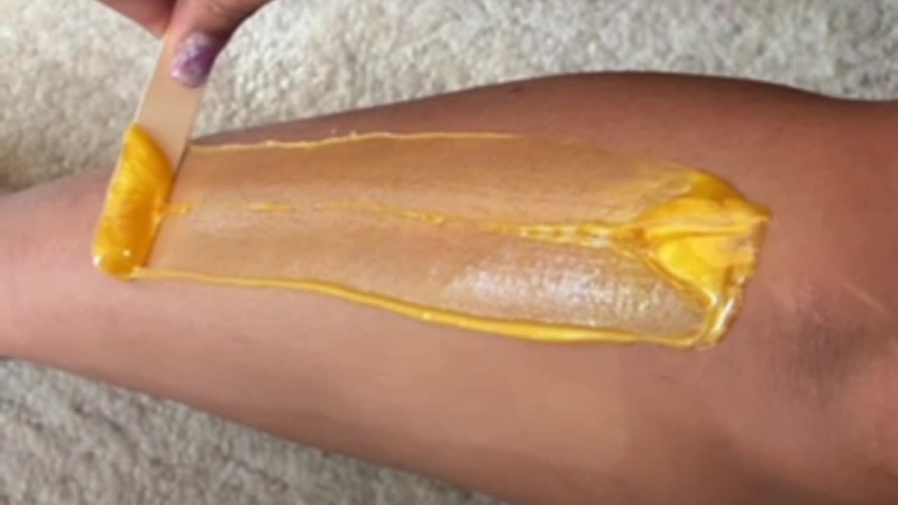 Leg Waxing with Sexy Smooth Golden Allure Hard Wax | @PurpleSunflowerEsthetics