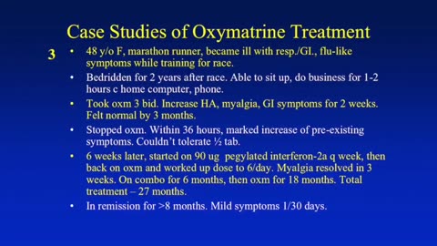 Immune Modulator "Oxymatrine" for persistent "Enterovirus" Infection in "original" Chronic Fatigue Syndrome (CFS) - John Chia, MD (Infectious Disease Doctor)