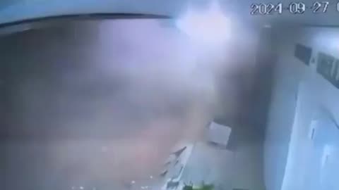 BLU-109 JDAM Cutting Through Beirut Parking Garage During Airstrikes on Hezbollah Bunkers