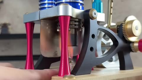 Balance twin cylinder Stirling engine #nikola #master #stirling#engineering