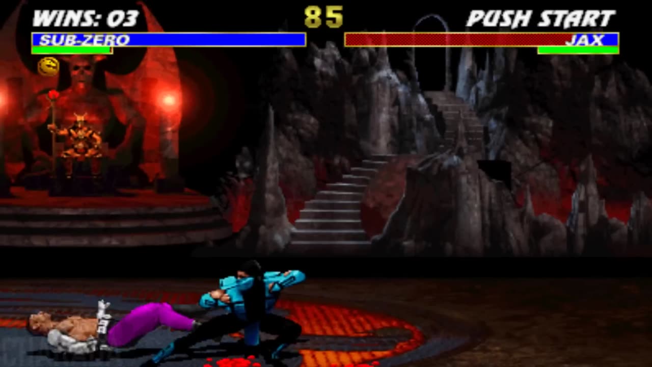 Ultimate Mortal Kombat 3 - Classic Sub-Zero Playthrough on PS2