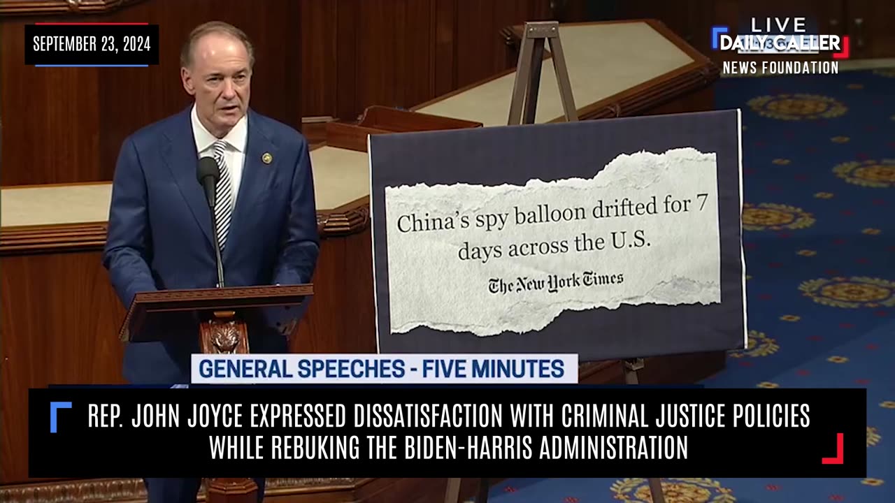 John Joyce Voiced His Concerns About Criminal Justice Policies
