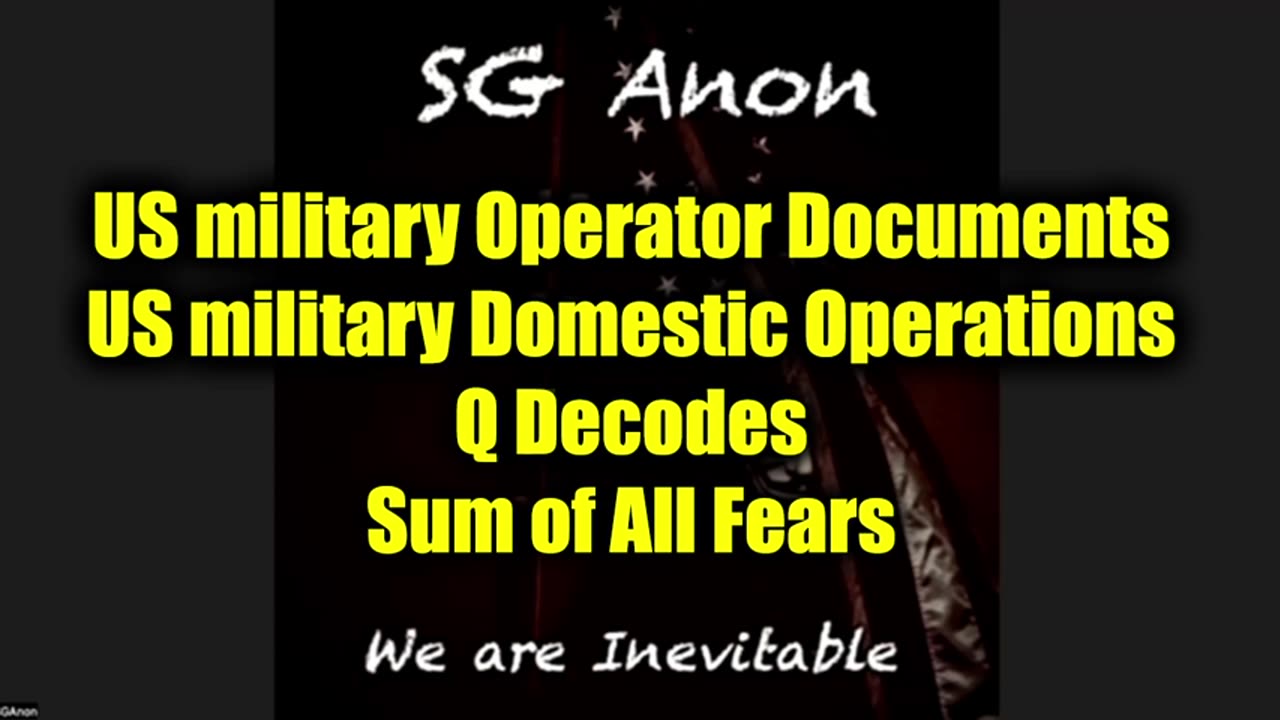 SG Anon | US Military Domestic Operations