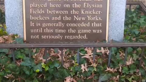 First baseball game ever played - Hoboken, NJ