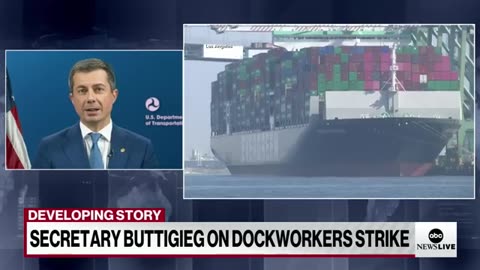 Secretary Pete Buttigieg speaks on dockworkers strike