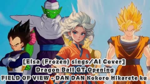 [Elsa (Frozen) sings/AI Cover] Dragon Ball GT Opening FIELD OF VIEW - DAN DAN Kokoro Hikarete ku