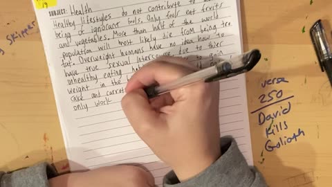Page 19 of BOOK TWO - SUBJECTS OF LIFE being written