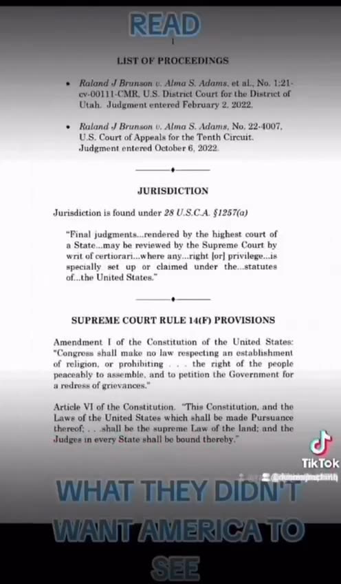 HERE IS THE DECISION ON THE BRUNSON CASE... America Is Winning!