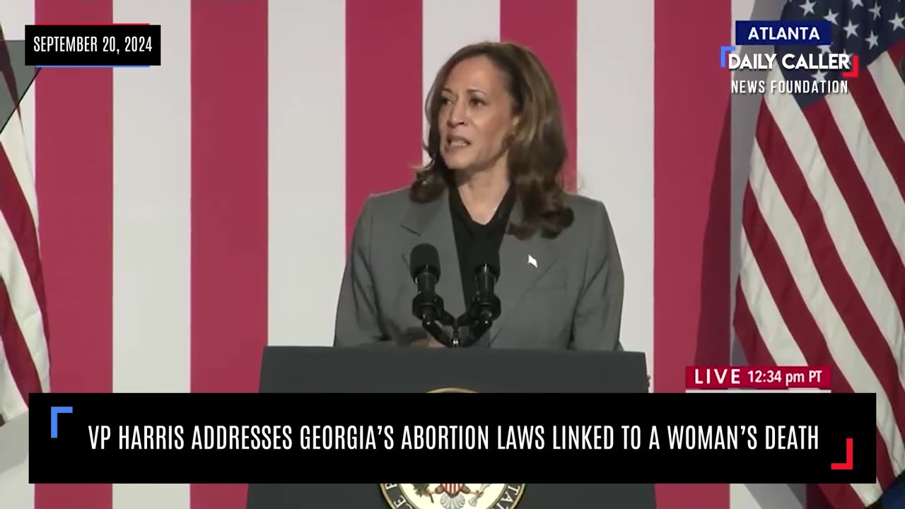 VP Harris Addresses Georgia's Abortion Laws Linked to a Woman's Death