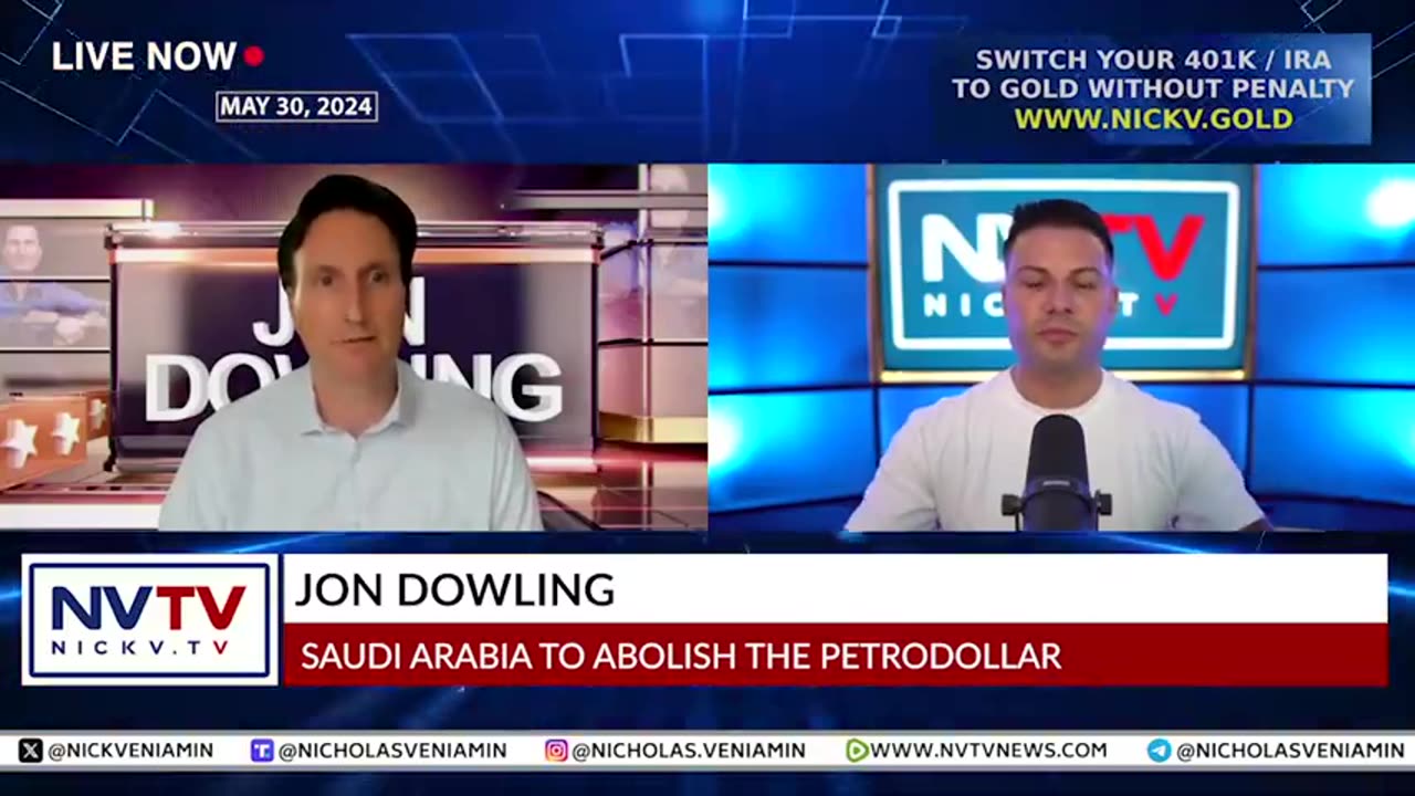 Jon Dowling Discusses Saudi Arabia To Abolish Petrodollar with Nicholas Veniamin