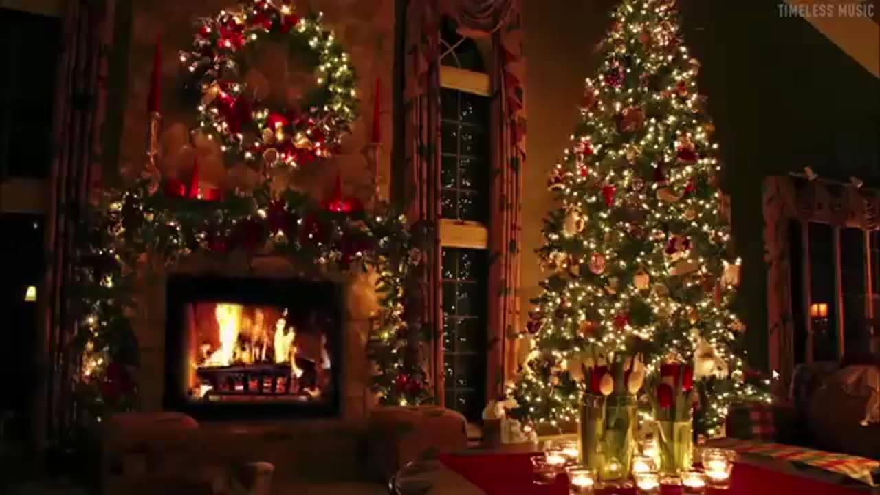 Top 200 Christmas Songs of All Time 10 Hours of Classic Christmas Music with Fireplace