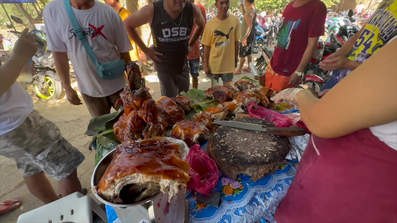 Pork Vendor in Boracay, Philippines