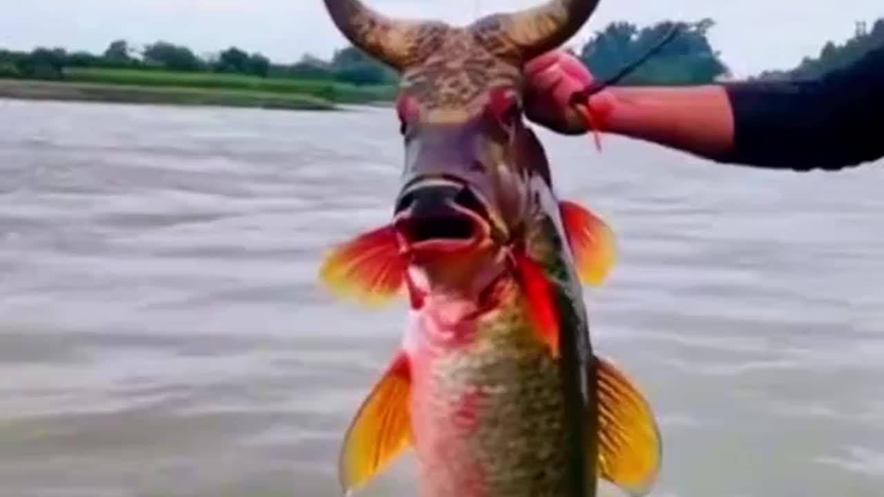 Fish with cow head