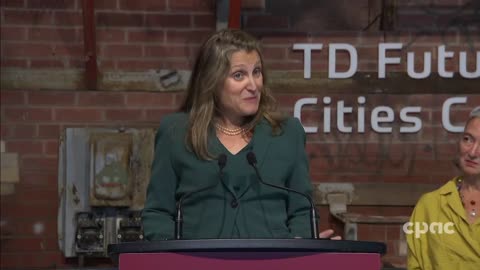 Canada: Deputy PM Chrystia Freeland makes an infrastructure announcement in Toronto – August 29, 2024