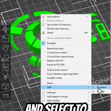 PrusaSlicer: Split to Objects