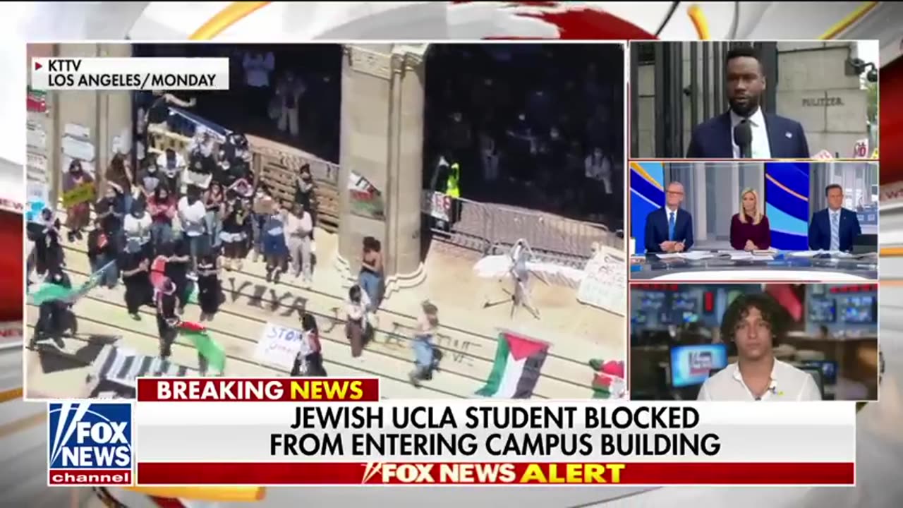 WATCH_ Protesters block Jewish UCLA student from class