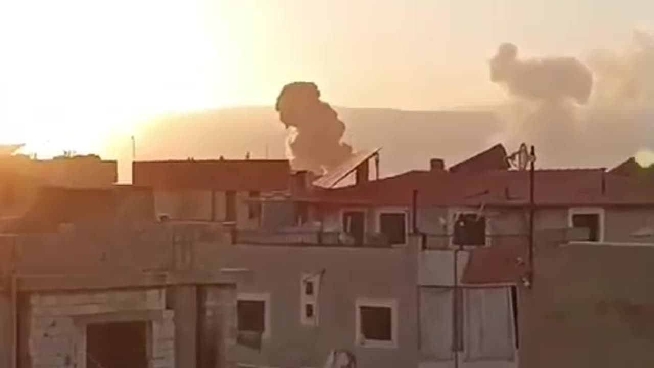 The moment Israeli forces pounded a residential building in Baalbek