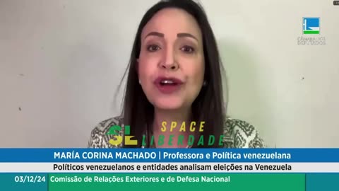 Maria Corina: “Precisamos do Brasil, do seu povo, do seu governo e do seu congresso.”