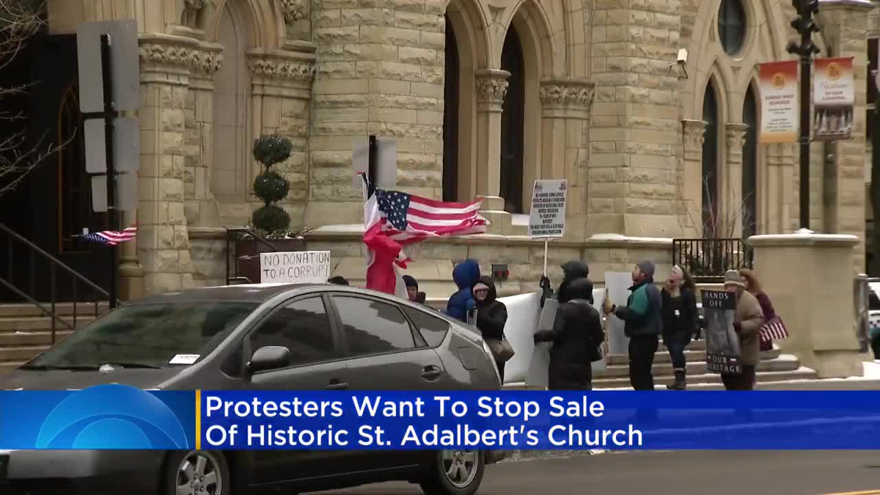 Protesters want to stop sale of historic St. Adalbert Church in Chicago