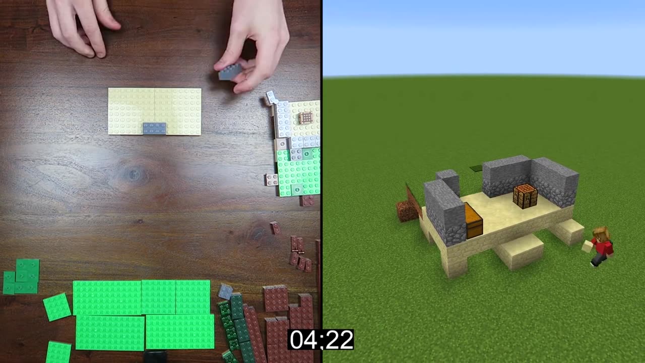 LEGO VS MINECRAFT - Which Can I Build Faster?