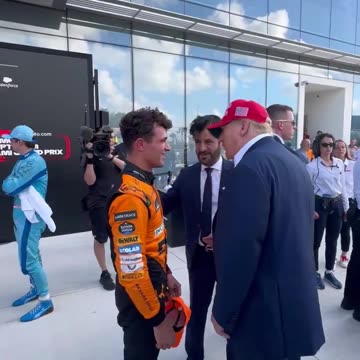 President Trump congratulates Lando Norris on his Formula1 Miami win